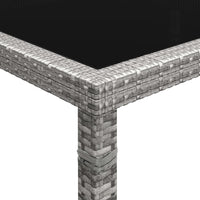 Thumbnail for Garten-Esstisch Grau 200x150x74 cm Poly Rattan