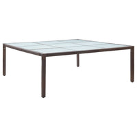 Thumbnail for Garten-Esstisch Braun 200×200×74 cm Poly Rattan