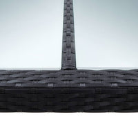 Thumbnail for Garten-Esstisch Schwarz 200×200×74 cm Poly-Rattan