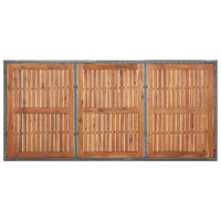 Thumbnail for Gartentisch Grau 200x150x74 cm Poly Rattan und Akazienholz