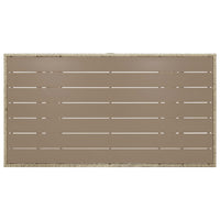 Thumbnail for Gartentisch Grau 130x70x66 cm Poly Rattan