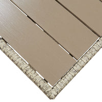 Thumbnail for Gartentisch Grau 130x70x66 cm Poly Rattan