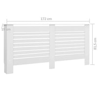 Thumbnail for Heizkörperverkleidungen 2 Stk. Weiß 172×19×81,5 cm MDF