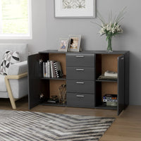 Thumbnail for Sideboard Grau 120x35,5x75 cm Holzwerkstoff