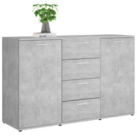 Thumbnail for Sideboard Betongrau 120x35,5x75 cm Holzwerkstoff