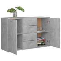 Thumbnail for Sideboard Betongrau 120x35,5x75 cm Holzwerkstoff