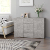 Thumbnail for Sideboard Betongrau 120x35,5x75 cm Holzwerkstoff