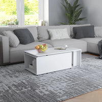 Thumbnail for Couchtisch Weiß 150x50x35 cm Holzwerkstoff