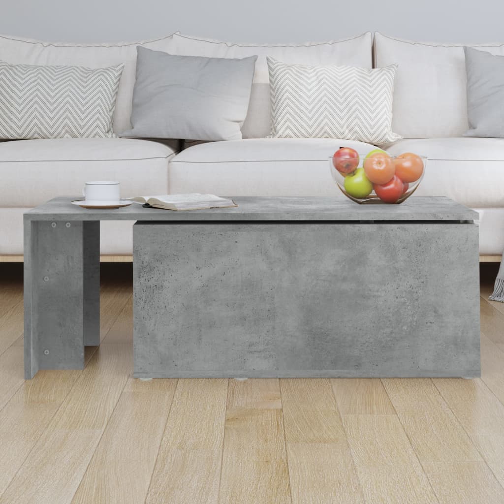 Couchtisch Betongrau 150x50x35 cm Holzwerkstoff