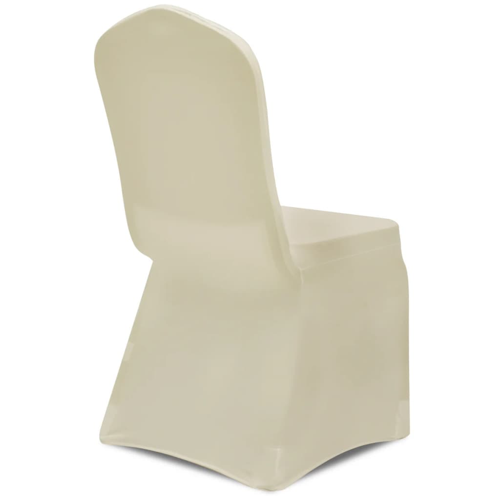 Stretch-Stuhlhussen Creme 18 Stk.