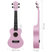 Thumbnail for Sopran-Ukulele-Set mit Tasche für Kinder Rosa 23
