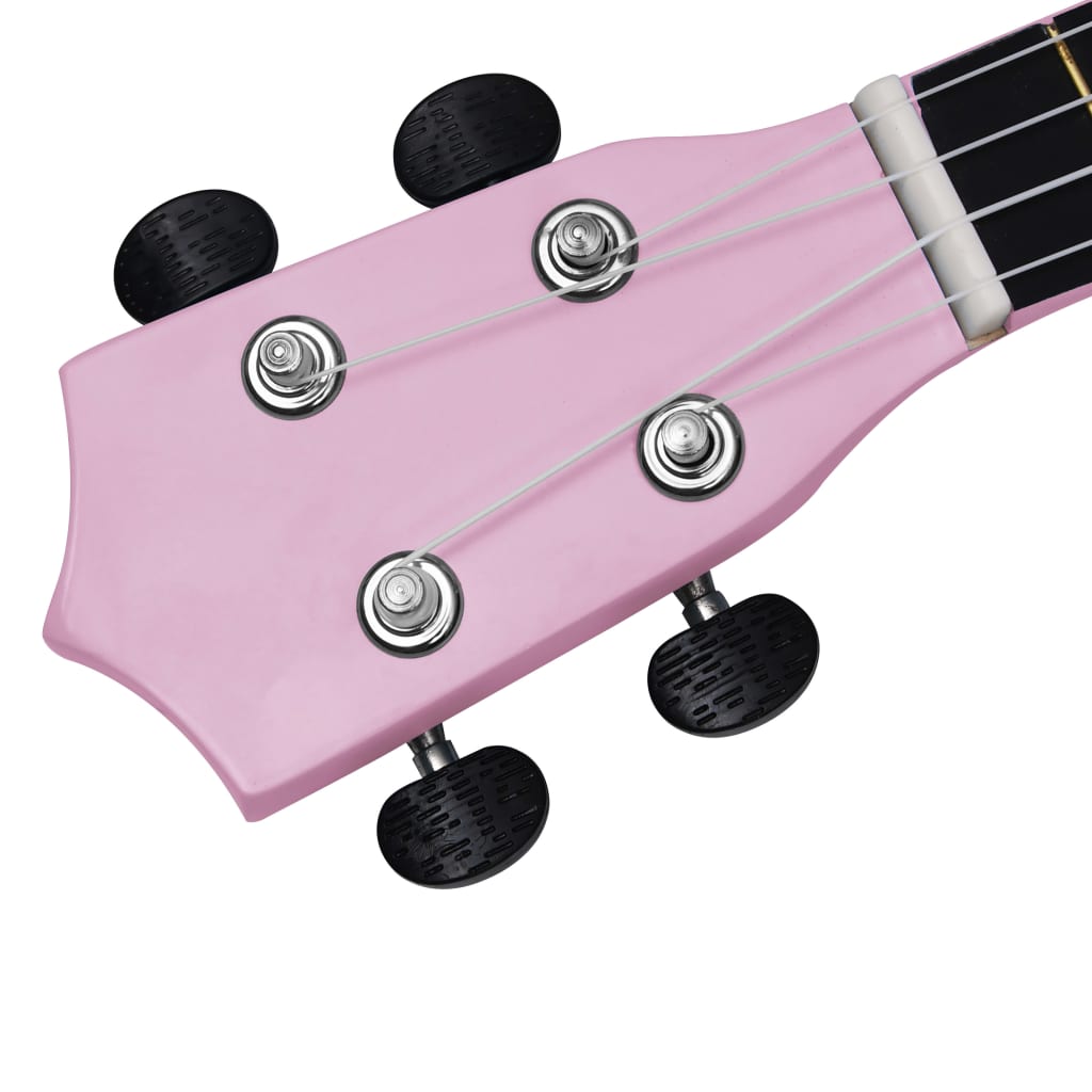 Sopran-Ukulele-Set mit Tasche für Kinder Rosa 23"