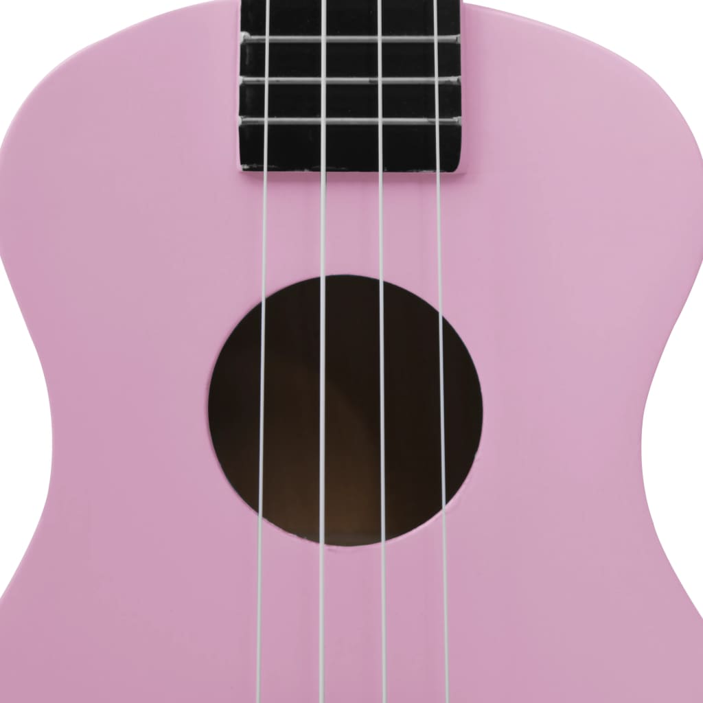 Sopran-Ukulele-Set mit Tasche für Kinder Rosa 23"