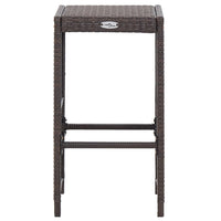Thumbnail for 7-tlg. Gartenbar-Set mit Auflagen Poly Rattan Braun