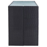 Thumbnail for 7-tlg. Gartenbar-Set mit Auflagen Poly Rattan Schwarz