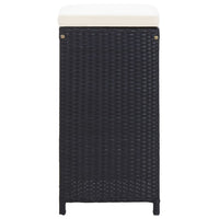 Thumbnail for 7-tlg. Gartenbar-Set mit Auflagen Poly Rattan Schwarz