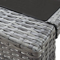 Thumbnail for 7-tlg. Gartenbar-Set mit Auflagen Poly Rattan Grau