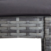 Thumbnail for 7-tlg. Gartenbar-Set mit Auflagen Poly Rattan Grau