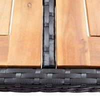 Thumbnail for 7-tlg. Gartenbar-Set mit Kissen Poly-Rattan Schwarz