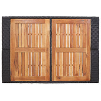 Thumbnail for 5-tlg. Garten-Bar-Set Poly Rattan und Akazienholz Schwarz