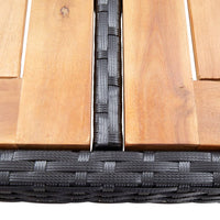 Thumbnail for 5-tlg. Garten-Bar-Set Poly Rattan und Akazienholz Schwarz