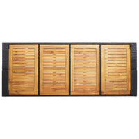 Thumbnail for 9-tlg. Garten-Bar-Set Poly Rattan und Akazienholz Schwarz