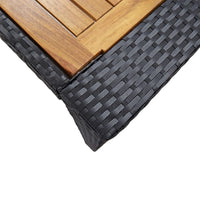 Thumbnail for 9-tlg. Garten-Bar-Set Poly Rattan und Akazienholz Schwarz