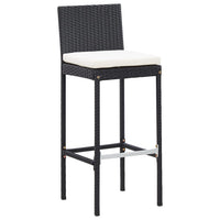 Thumbnail for 9-tlg. Garten-Bar-Set Poly Rattan und Akazienholz Schwarz