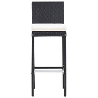 Thumbnail for 9-tlg. Garten-Bar-Set Poly Rattan und Akazienholz Schwarz