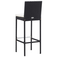Thumbnail for 9-tlg. Garten-Bar-Set Poly Rattan und Akazienholz Schwarz