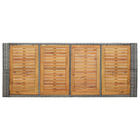 Thumbnail for 9-tlg. Garten-Bar-Set Poly Rattan und Akazienholz Grau