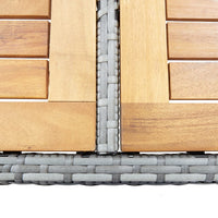 Thumbnail for 9-tlg. Garten-Bar-Set Poly Rattan und Akazienholz Grau