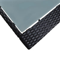Thumbnail for 5-tlg. Garten-Bar-Set Poly Rattan und Glas Schwarz