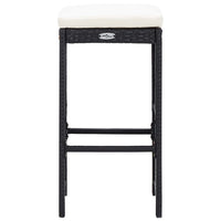 Thumbnail for 5-tlg. Garten-Bar-Set Poly Rattan und Glas Schwarz