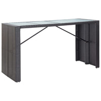 Thumbnail for 9-tlg. Gartenbar-Set Poly Rattan Schwarz
