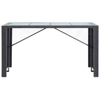 Thumbnail for 9-tlg. Gartenbar-Set Poly Rattan Schwarz