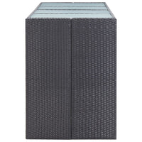 Thumbnail for 9-tlg. Gartenbar-Set Poly Rattan Schwarz