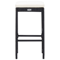 Thumbnail for 9-tlg. Gartenbar-Set Poly Rattan Schwarz