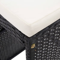 Thumbnail for 9-tlg. Gartenbar-Set Poly Rattan Schwarz