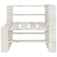 Thumbnail for Garten-Palettensofa 2-Sitzer Weiß Holz