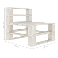 Thumbnail for Garten-Palettensofa 4-Sitzer Weiß Holz