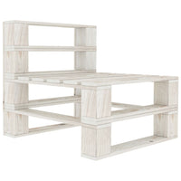 Thumbnail for Garten-Palettensofa 4-Sitzer Weiß Holz