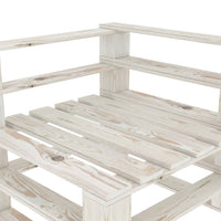 Thumbnail for Garten-Palettensofa 4-Sitzer Weiß Holz