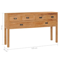 Thumbnail for Sideboard 125x30x75 cm Massivholz Teak