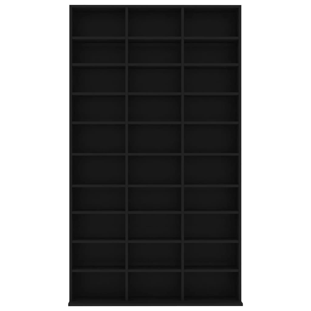 CD-Schrank Schwarz 102x16x177,5 cm Holzwerkstoff