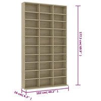Thumbnail for CD-Schrank Sonoma-Eiche 102x16x177,5 cm Holzwerkstoff