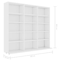 Thumbnail for CD-Regal Weiß 102x23x89,5 cm Holzwerkstoff