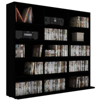 Thumbnail for CD-Regal Schwarz 102x23x89,5 cm Holzwerkstoff