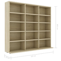 Thumbnail for CD-Regal Sonoma-Eiche 102x23x89,5 cm Holzwerkstoff