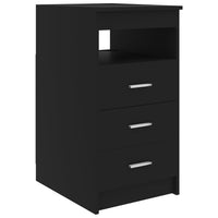 Thumbnail for Sideboard mit Schubladen Schwarz 40x50x76 cm Holzwerkstoff